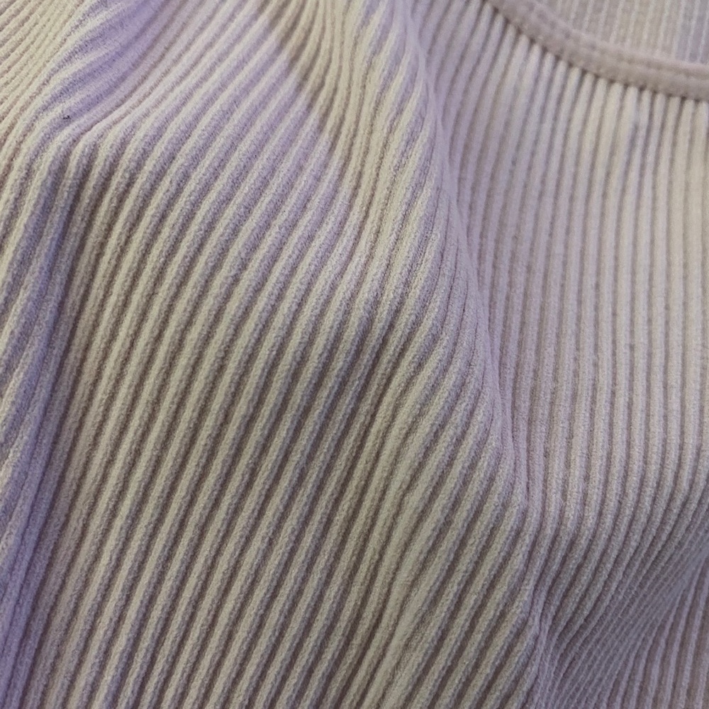 Lavender Halter Ribbed Tank Top - Picture 2 of 4